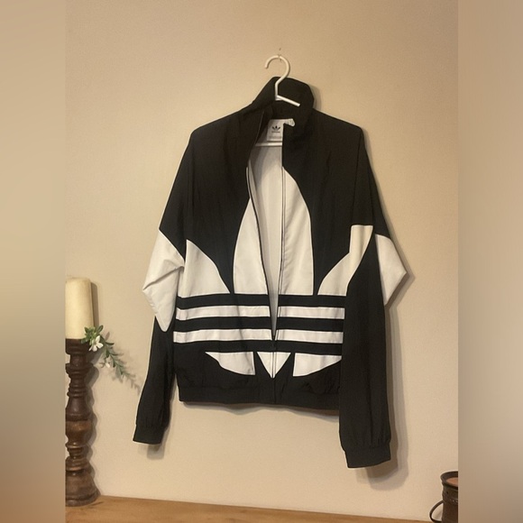 adidas Other - Adidas coat jacket zip oversized logo rare